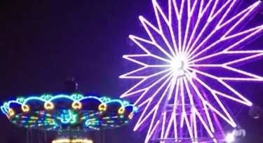 又一“夜幕之眼”誕生！廣西百色沙灘公園摩天輪亮化工程